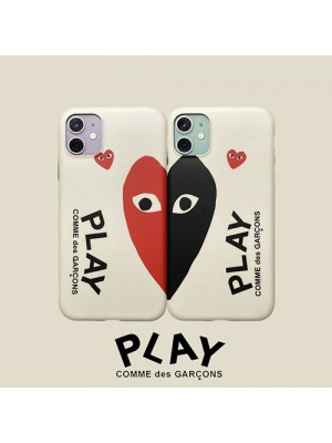 CDG ブランド iphone13/13pro/13pro max/13miniケース コムデギャルソン 格好良い iphone12/12pro/12pro max/12miniケース 心目柄 モノグラム COMME des GARCONS 川久保玲 おまけつき アイフォン13/12/11/x/xr/xs/8/7/se2カバー ファッション カップル 大人気 メンズ レディース