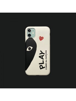 CDG ブランド iphone13/13pro/13pro max/13miniケース コムデギャルソン 格好良い iphone12/12pro/12pro max/12miniケース 心目柄 モノグラム COMME des GARCONS 川久保玲 おまけつき アイフォン13/12/11/x/xr/xs/8/7/se2カバー ファッション カップル 大人気 メンズ レディース