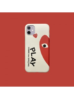 CDG ブランド iphone13/13pro/13pro max/13miniケース コムデギャルソン 格好良い iphone12/12pro/12pro max/12miniケース 心目柄 モノグラム COMME des GARCONS 川久保玲 おまけつき アイフォン13/12/11/x/xr/xs/8/7/se2カバー ファッション カップル 大人気 メンズ レディース