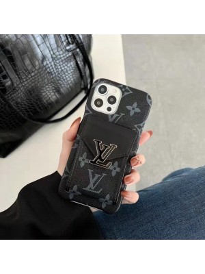 LV/ルイヴィトン ブランド  iphone 13/13 pro/13 pro max/12/11ケース オシャレ レザー製 モノグラム カード収納 収納バッグ アイフォン13/12/11ケース 大人気 メンズ レディーズ