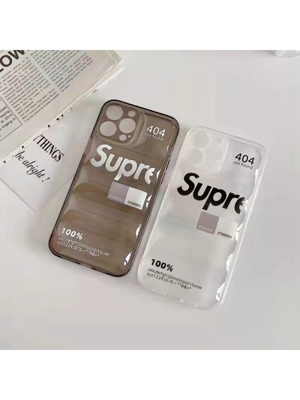 シュプリーム Supreme ブランド  Iphone 13/13 Pro/13 Pro Maxケース 可愛い クリア ジャケット型 モノグラム アイフォン13/12/11/X/XS/XR/8+/7+カバー 四角保護 メンズ レディース