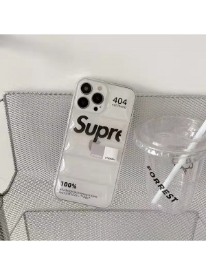 シュプリーム Supreme ブランド  Iphone 13/13 Pro/13 Pro Maxケース 可愛い クリア ジャケット型 モノグラム アイフォン13/12/11/X/XS/XR/8+/7+カバー 四角保護 メンズ レディース