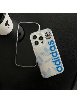 アディダス ブランド ADIDAS iphone14Pro max/14Pro/14ケース 韓国風  モノグラム キャンバス アイフォン14プロマックス/13/12/11カバー モノグラム ジャケット型 レディース