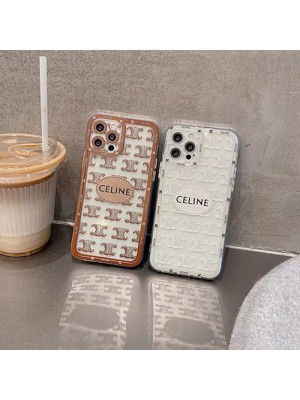 セリーヌ ブランド iphone 13/13 pro/13 mini/13 pro maxケース 安い モノグラム柄  ジャケット型 CELINE クリアケース ソフト アイフォン13/12/11/se2/x/xs/xr/8/7カバー ファッション メンズ レディーズ