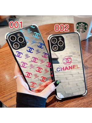 シャネル ブランド iphone 13 mini/13 pro maxケース 安い CHANEL 鏡面ガラス きらきら アイフォン13/12/11カバー 光沢 芸能人愛用 大人気 メンズ レディーズ