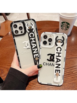 シャネル ブランド iPhone 13 pro/13 pro max/13 miniケース ハンドバンド付 CHANEL クリアケース シリコン モノグラム ジャケット型 アイフォン13/12/11/x/xs/xr/8/7カバー メンズ レディース