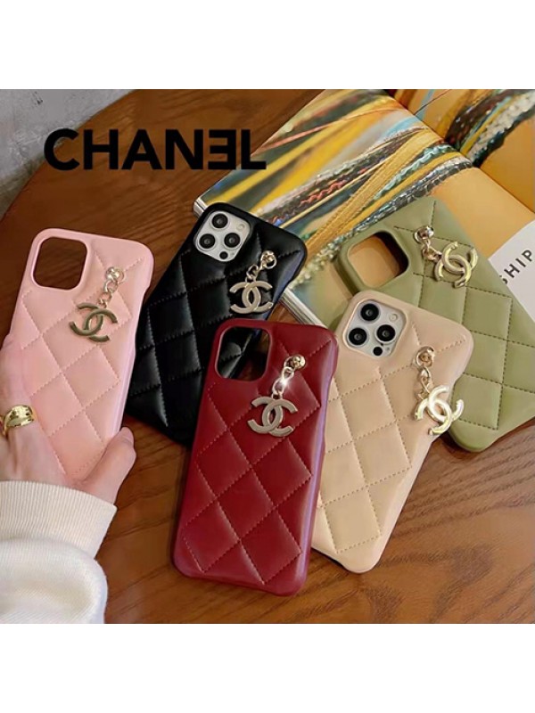Chanel ハイブランド シャネル iphone 14/14 pro/14 pro max/14 maxケース 安い モノグラム 菱形柄 個性 チェーン ジャケット型 アイフォン14/13/12/11カバー ファッション メンズ レディース