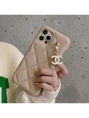 Chanel ハイブランド シャネル iphone 14/14 pro/14 pro max/14 maxケース 安い モノグラム 菱形柄 個性 チェーン ジャケット型 アイフォン14/13/12/11カバー ファッション メンズ レディース