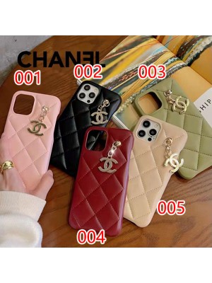 Chanel ハイブランド シャネル iphone 14/14 pro/14 pro max/14 maxケース 安い モノグラム 菱形柄 個性 チェーン ジャケット型 アイフォン14/13/12/11カバー ファッション メンズ レディース