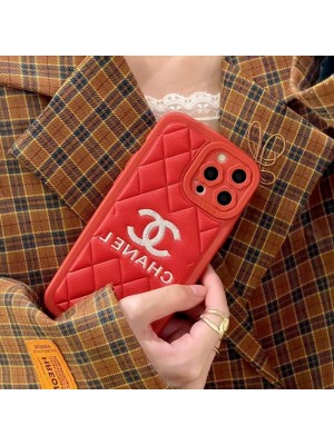 Yves Saint Laurent/イブサンローラン Chanel/シャネル ハイブランド iphone14/14 pro/14 pro maxケース 韓国風 レザー 赤色 キラキラ アイフォン14/13/12/11カバー ファッション メンズ レディース