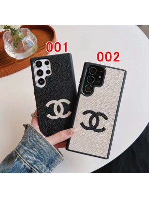 Chanel ブランド シャネル Galaxy S23/S23+/S23 Plus/S23 Ultraケース 韓国風 モノグラム レザー ジャケット型 革 ギャラクシーs23/s22/s21/s20/note20/note10カバー セレブ愛用 ファッション メンズ レディーズ