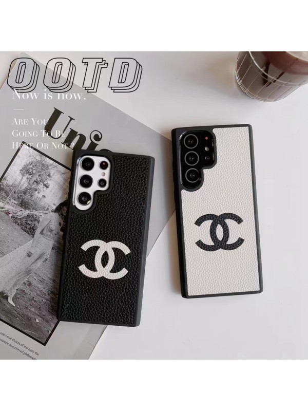 Chanel ブランド シャネル Galaxy S23/S23+/S23 Plus/S23 Ultraケース 韓国風 モノグラム レザー ジャケット型 革 ギャラクシーs23/s22/s21/s20/note20/note10カバー セレブ愛用 ファッション メンズ レディーズ