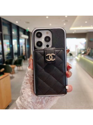 CHANEL/シャネル ブランド iPhone 14/14 Pro/14 Pro Max/14 Plusケース 韓国風 カード 財布型 バッグ レザー製 モノグラム アイフォン14/14プロ/14プロ マックス/14プラス/13/12/11/x/xs/xr/8+/7+カバー ファッション メンズ レディース