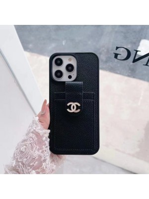 CHANEL ハイブランド シャネル iPhone 14/14 Pro/14 Pro Maxケース オシャレ カード入れ バッグ レザー製 モノグラム Galaxy S23/S23+/S23 Plus/S23 Ultra/S22/S21/S20スマホケース 韓国風 アイフォン14/14プロ/14プロ マックス/13/12/11カバー ファッション メンズ レディース