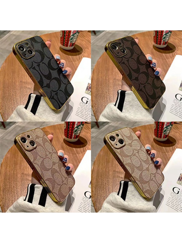 Coach ハイブランド コーチ Iphone 14/14 pro/14 pro max/14 plusケース オシャレ モノグラム きらきら ジャケット型 四角保護 アイフォン14/13/12/11/x/xs/xr/8/7カバー ファッション メンズ レディース