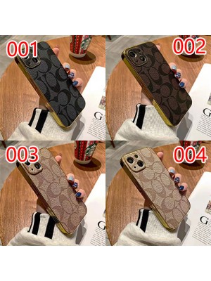 Coach ハイブランド コーチ Iphone 14/14 pro/14 pro max/14 plusケース オシャレ モノグラム きらきら ジャケット型 四角保護 アイフォン14/13/12/11/x/xs/xr/8/7カバー ファッション メンズ レディース