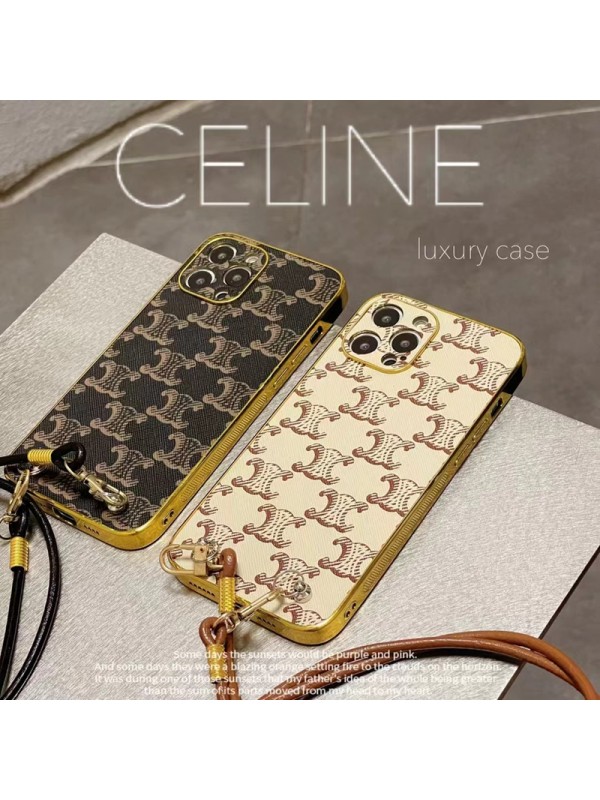 セリーヌ ブランド Celine iphone 14/14 pro/14 pro max/14 plusケース おしゃれ ストラップ ジャケット型 モノグラム アイフォン14/se3/13/12/11/X/8/7カバー 大人気 メンズ レディーズ