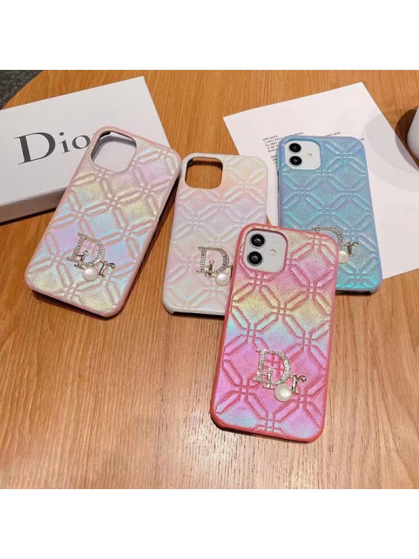 DIOR ブランド ディオール iPhone SE3/13/13 Pro/13 Pro Maxケース おしゃれ モノグラム レザー キラキラ Galaxy S22/s22+/s22 ultra/s21/note21ケース ジャケット型 アイフォン13/12/11/X/8/7カバー ファッションメンズ レディース