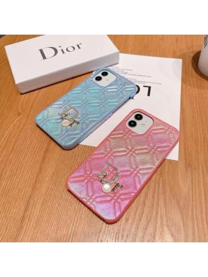 DIOR ブランド ディオール iPhone SE3/13/13 Pro/13 Pro Maxケース おしゃれ モノグラム レザー キラキラ Galaxy S22/s22+/s22 ultra/s21/note21ケース ジャケット型 アイフォン13/12/11/X/8/7カバー ファッションメンズ レディース