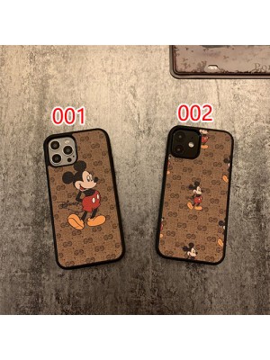 Gucci ディズニー ブランド グッチ iphone15/14/14 pro/14pro max/14 maxケース かわいい ジャケット型 コラボ モノグラム シリコン アイフォン15/14/13/12/11/x/8/7カバー ファッション メンズ レディーズ