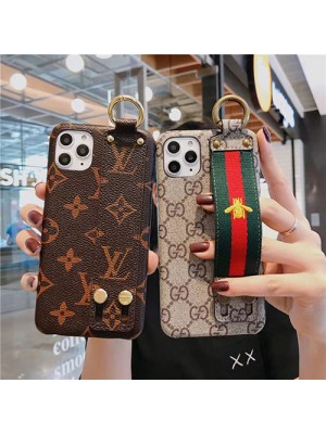 LV GUCCI ブランド iphone 13 pro/13 pro max/13 miniケース オシャレ ルイヴィトン グッチ レザー製 ハンドベルト付き 便利リング アイフォンSE3/13/12/11/x/xr/xs/8/7カバー 高級  ファッション メンズ レディーズ