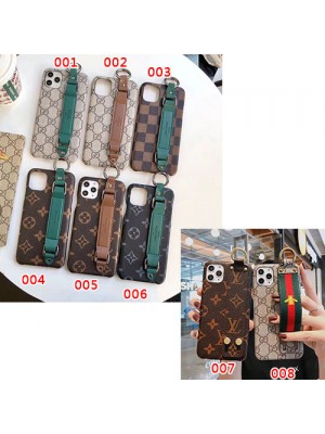 LV GUCCI ブランド iphone 13 pro/13 pro max/13 miniケース オシャレ ルイヴィトン グッチ レザー製 ハンドベルト付き 便利リング アイフォンSE3/13/12/11/x/xr/xs/8/7カバー 高級  ファッション メンズ レディーズ