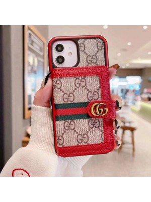 GUCCI/グッチ ハイブランド iphone se3/13/13 pro/13 pro max/12/11ケース おしゃれ バッグ型 レザー製 モノグラム カード収納 シンプル アイフォン13/12/11ケース ファッション メンズ レディーズ