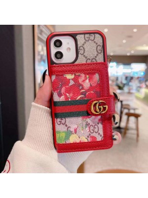 GUCCI/グッチ ハイブランド iphone se3/13/13 pro/13 pro max/12/11ケース おしゃれ バッグ型 レザー製 モノグラム カード収納 シンプル アイフォン13/12/11ケース ファッション メンズ レディーズ