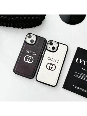 GUCCI ブランド iphone14 Pro max/14Pro/14Plus/14ケース グッチ モノグラム 背面レザー エンボス加工 アイフォン14/13/12/11カバー メンズ レディース