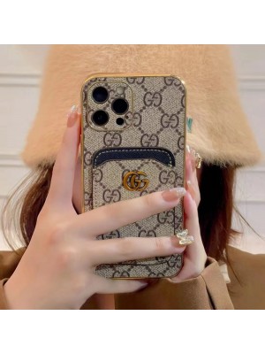 Gucci グッチ ハイブランド iphone 14/14 Pro/14 Pro max/14 Plusケース 韓国風 カード入れ レザー製 収納可能 バング型 モノグラム 財布型 ブランド 激安 アイフォン14/13/12/11/x/xs/xr/8 plus/7 plusカバーファッション レディース