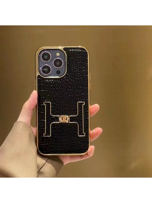 HERMES/エルメス ブランド PRADA/プラダ iPhone 14/14 Pro/14 Pro Maxケース 韓国風 モノグラム ワニ レザー スタンド機能 革 ジャケット型 コピー アイフォン14/14プロ/14プロ マックス/13/12/11カバー ファッション メンズ レディース