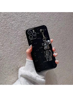 ルイ・ヴィトン カウズ ブランド iphone 13/13 pro/13 pro max/13 miniケース LV ジャケット型 KAWS 個性ペンダント ジャケット ケース BE@RBRICK ファッション アイフォン13/12/11/x/xr/xs/8/7スマホケース ペアお揃い 