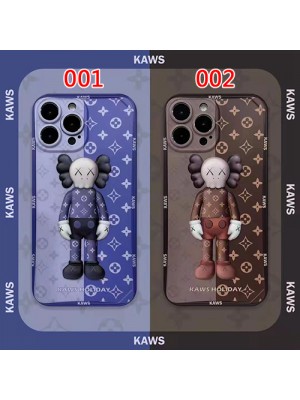 KAWS:HOLIDAY コラボ ブランド iphone 13/13 pro/13 pro max/13 miniケース インスタ風 LV/ルイヴィトン カウズ ジャケット型 モノグラム柄 アイフォン13/12/11/x/8/7/6ケース ファッション かわいい メンズ レディーズ