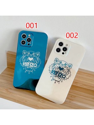 Kenzo/ケンゾー ブランド iphone 13 pro/13 pro max/13 miniケース 韓国風 ジャケット型 虎頭柄 きらきら アイフォン13/12/11/x/xs/xr/8/7カバー カッコイイ ガラス表面 メンズ レディーズ