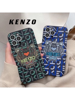 Kenzo ケンゾー ブランド iphone 14/14 pro/14 pro max/14 plusケース 個性 虎頭 モノグラム お洒落 カラー ジャケット型 アイフォン14/14プロ/14マックス/13/12/11/x/xs/xr/8/7カバー ファッション メンズ レディーズ