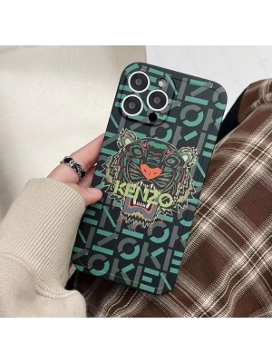 Kenzo ケンゾー ブランド iphone 14/14 pro/14 pro max/14 plusケース 個性 虎頭 モノグラム お洒落 カラー ジャケット型 アイフォン14/14プロ/14マックス/13/12/11/x/xs/xr/8/7カバー ファッション メンズ レディーズ