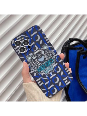 Kenzo ケンゾー ブランド iphone 14/14 pro/14 pro max/14 plusケース 個性 虎頭 モノグラム お洒落 カラー ジャケット型 アイフォン14/14プロ/14マックス/13/12/11/x/xs/xr/8/7カバー ファッション メンズ レディーズ