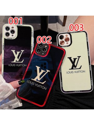 LV ブランド iphone13 pro/13 pro max/13 miniケース 鏡面ガラス型 ルイヴィトン キラキラ ジャケット型 黒白赤 モノグラム アイフォン13/12/11/x/xr/xs/8/7カバー ファッション メンズ レディース