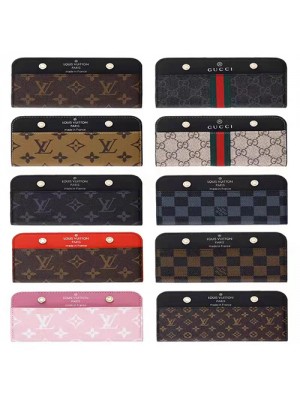 GUCCI LV ルイヴィトン グッチ iphone 14/13/14 pro/14 pro maxケース 手帳型 ブランド レザー リベット付き galaxy s23/s23+/s23 ultra カード入れ ビジネス風 アイフォン14/13/12/11ケース ファッション メンズ レディース