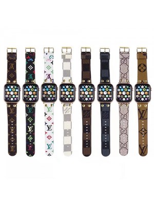 GUCCI/グッチ ブランド Apple Watch 7/6/5/4/SEバンド 芸能人愛用 LV/ルイヴィトン 経典 モノグラム レザー製 アップル ウォッチ 7/6/5/4/SEベルト 腕時計ストラップ ファッション メンズ レディース