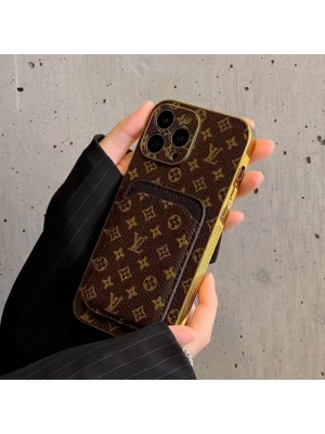 LV/ルイヴィトン ブランド GUCCI/グッチ iphone 14/14 pro/14 pro max/14 plusケース モノグラム カード入れ レザー ポケット アイフォン14/13/12/11/x/xr/xs/8/7カバー ファッション メンズ レディーズ