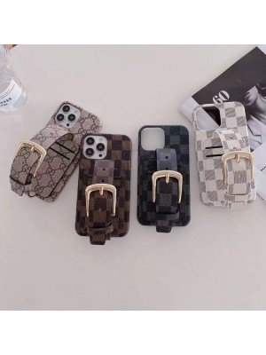 LV ルイヴィトン Gucci グッチ ブランド Iphone 14/14 pro/14 pro maxケース ハンドヘルド付き レザー カード入れ Galaxy S22/S22+/S22 Ultra/Note20/Note20 Ultraカバー 耐衝撃 カード入り ギャラクシー アイフォン スマホケース メンズ レディース