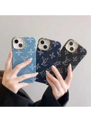 LV Dior ハイブランド ルイヴィトン ディオール iphone 14/14 pro/14 pro max/14 plusケース デニム製 モノグラム ジャケット型 アイフォン14/13/12カバー ファッション メンズ レディース