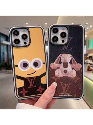 LV ブランド iPhone 14/14 Pro/14 Pro Max/14 Plus ケース 韓国風 ルイヴィトン ミニオン 美人 ウサギ 観覧車 花柄 キャラクター風 レザー製 アイフォン14/14プロ/14プロ マックス/14プラス/13/12/11カバー 芸能人愛用 メンズ レディース