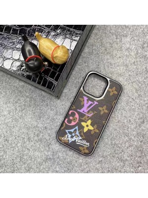 LV ブランド iPhone 14/14 Pro/14 Pro Maxケース オシャレ ルイヴィトン カラー顔料 モノグラム柄 ジャケット型 激安 アイフォン14/14プロ/14プロマックス/13/12/11カバー 韓国風 メンズ レディース