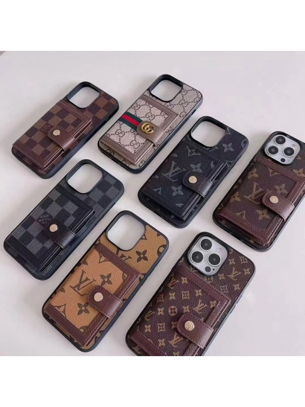 LV ルイヴィトン ブランド Gucci グッチ iPhone 15/14/14 Pro/14 Pro Maxケース 韓国風 財布型 カード収納 レザー 小銭入れ モノグラム ジャケット型 アイフォン14プロ マックス/14プロ/14/13/12/11カバー コピー レディース