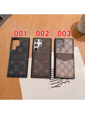 GUCCI グッチ ブランド LV ルイヴィトン iPhone 15/15 Pro/14 Pro Maxケース Galaxy S23/S23+/S23 Plus/S23 Ultraケース 韓国風 モノグラム 財布型 カード入れ レザー ジャケット型 ギャラクシーs23/s23プラス/s23ウルトラ/s22カバー ファッション メンズ レディース