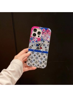 lv ブランド ルイヴィトン iphone 14/14 pro/14 pro maxケース オシャレ キラキラ 花柄 カラー色 モノグラム ジャケット型 アイフォン14/13/12カバー 大人気 メンズ ディーズ