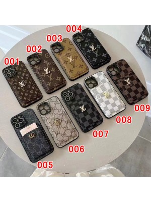 GUCCI/LV ルイヴィトン/グッチ ハイブランド iPhone 14/14 Pro/14 Pro Maxケース 韓国風 カード入れ レザー製 モノグラム ジャケット型 アイフォン14/14プロ/14プロマックス/13/12/11カバー 大人気 メンズ レディース