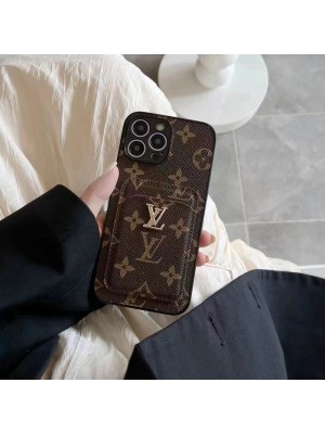 GUCCI/LV ルイヴィトン/グッチ ハイブランド iPhone 14/14 Pro/14 Pro Maxケース 韓国風 カード入れ レザー製 モノグラム ジャケット型 アイフォン14/14プロ/14プロマックス/13/12/11カバー 大人気 メンズ レディース